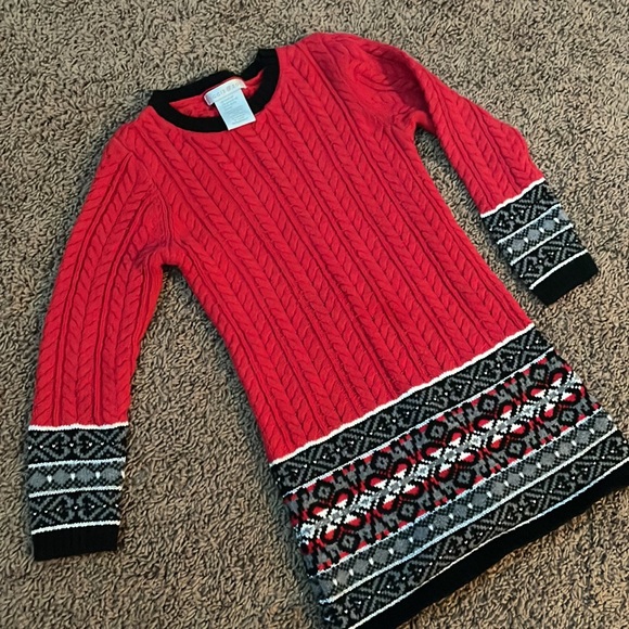 Sweater Dress with Scarf - Picture 2 of 5